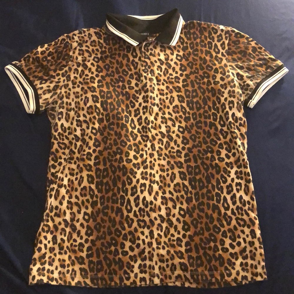 Leopard print Collared Shirt